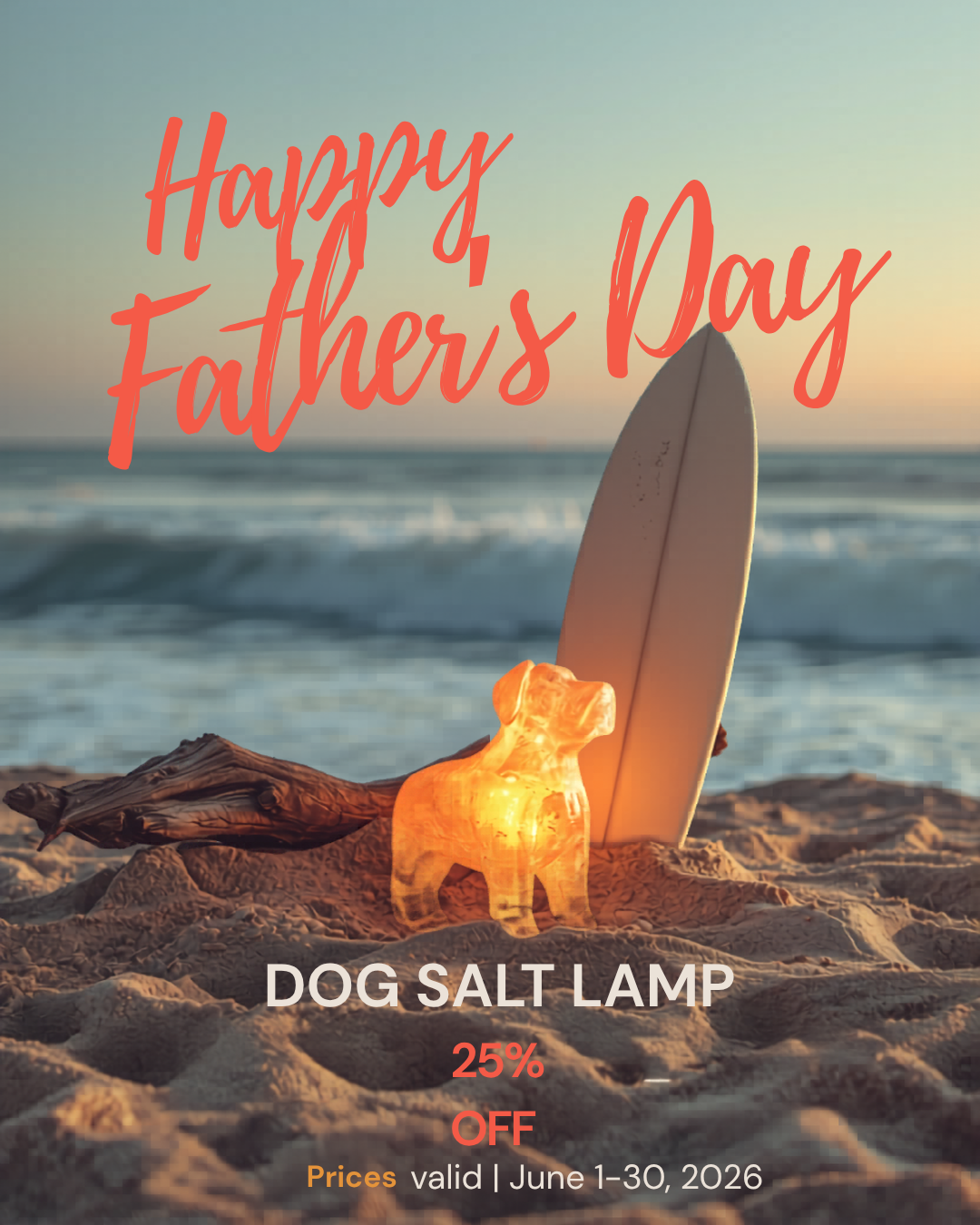 Relaxed Coastal Father's Day Poster